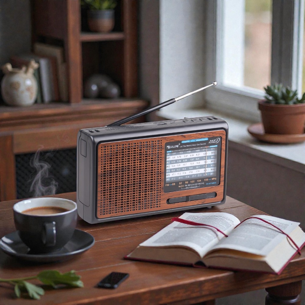 Solární přenosné rádio RX-BT3060S hnědé - náhled 7