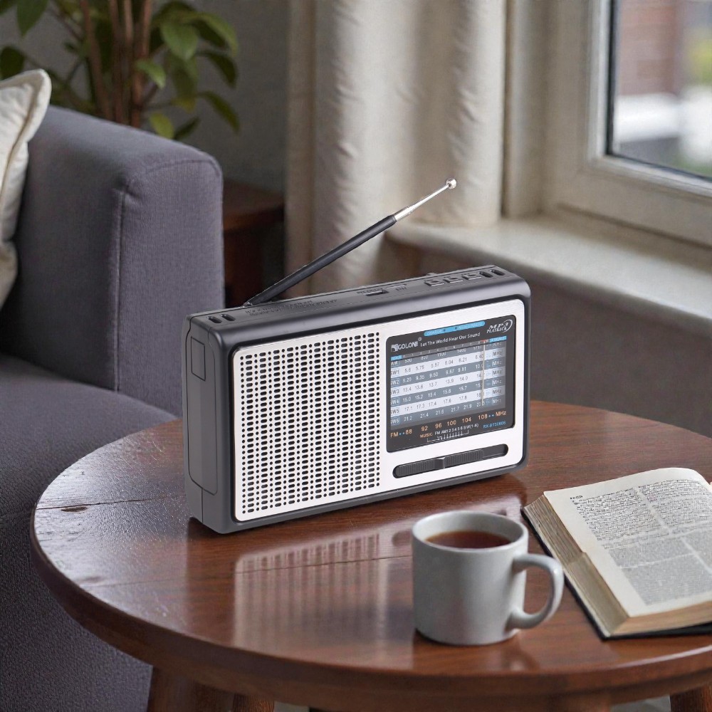 Solární přenosné rádio RX-BT3060S stříbrné - náhled 8