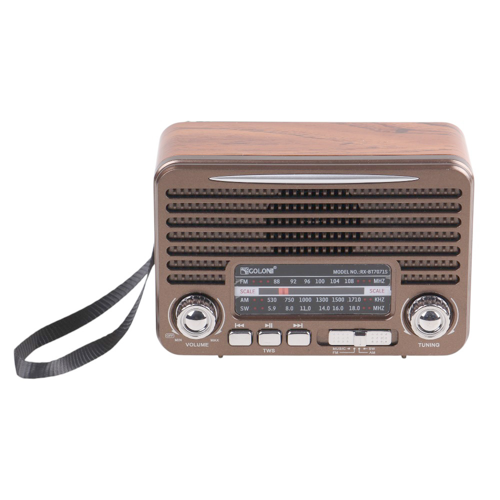 Solární přenosné rádio RX-BT7071S hnědé - náhled 1