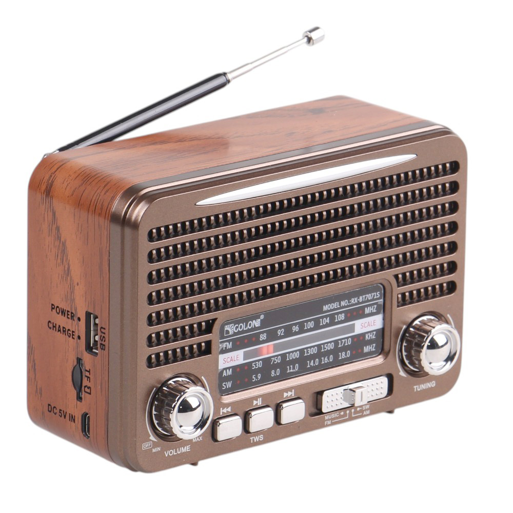 Solární přenosné rádio RX-BT7071S hnědé - náhled 3
