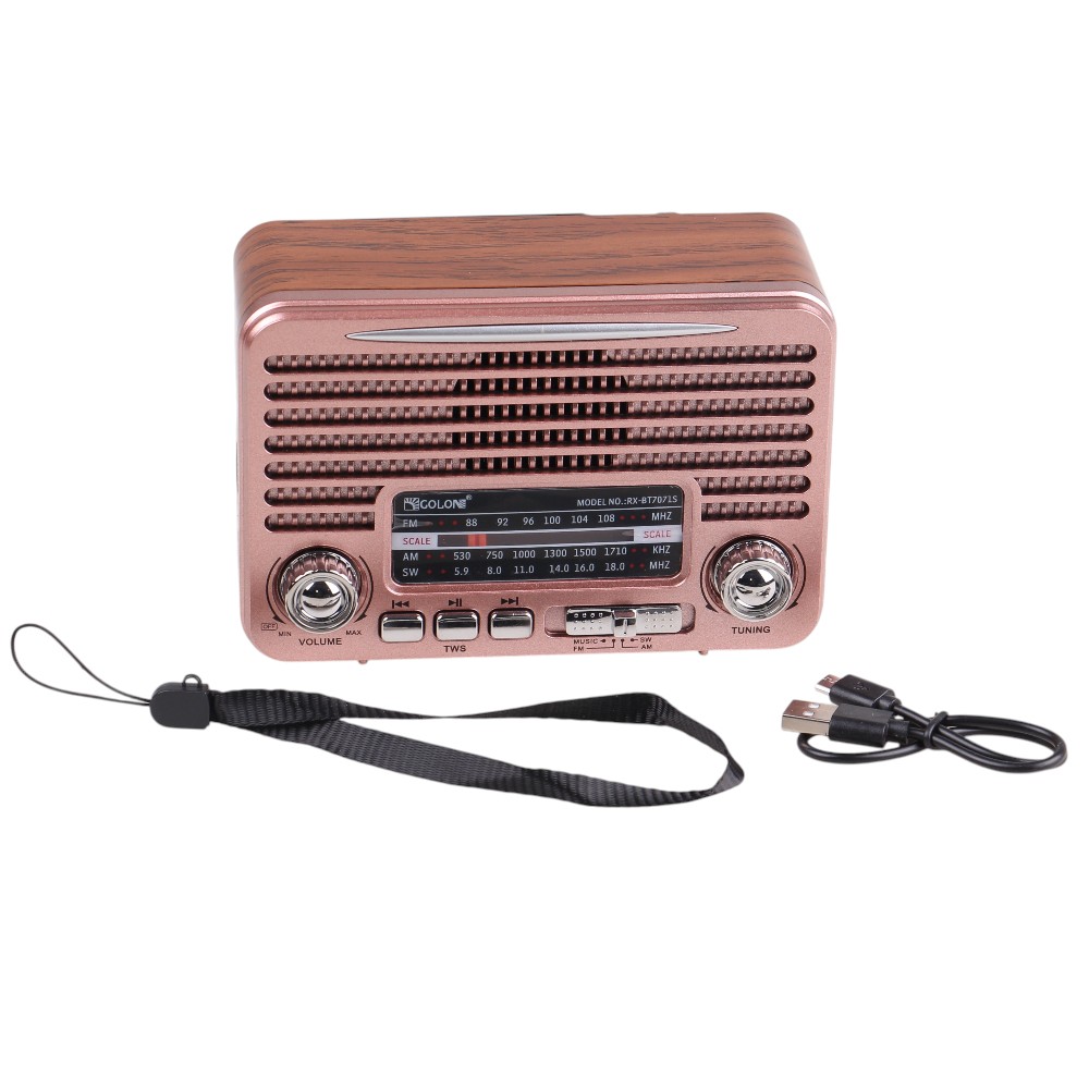 Solární přenosné rádio RX-BT7071S růžové - náhled 1