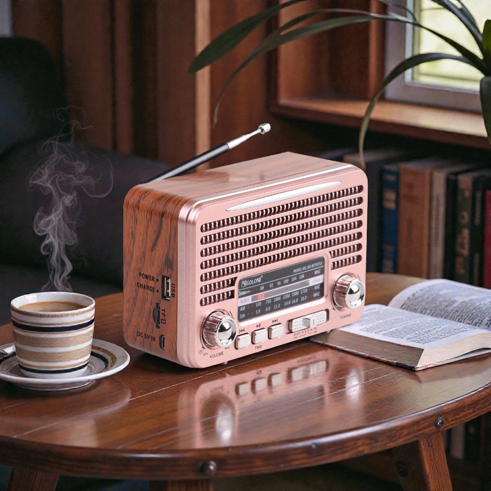 Solární přenosné rádio RX-BT7071S růžové - náhled 6