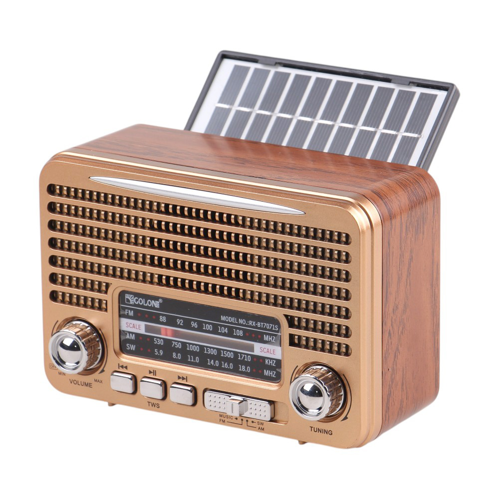 Solární přenosné rádio RX-BT7071S zlaté - náhled 2
