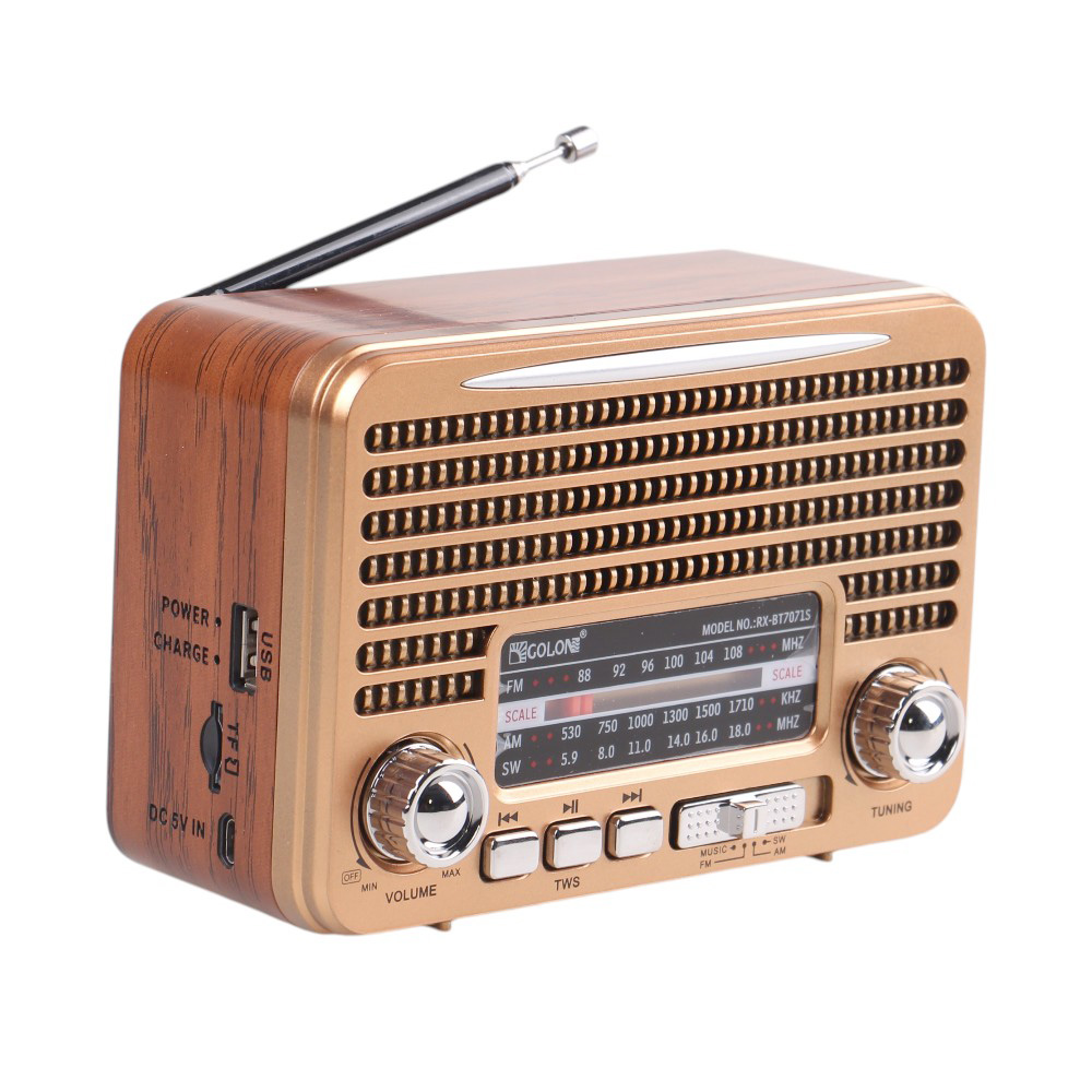 Solární přenosné rádio RX-BT7071S zlaté - náhled 3
