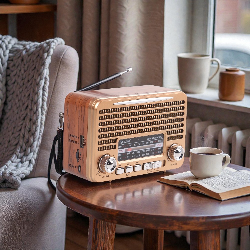 Solární přenosné rádio RX-BT7071S zlaté - náhled 6
