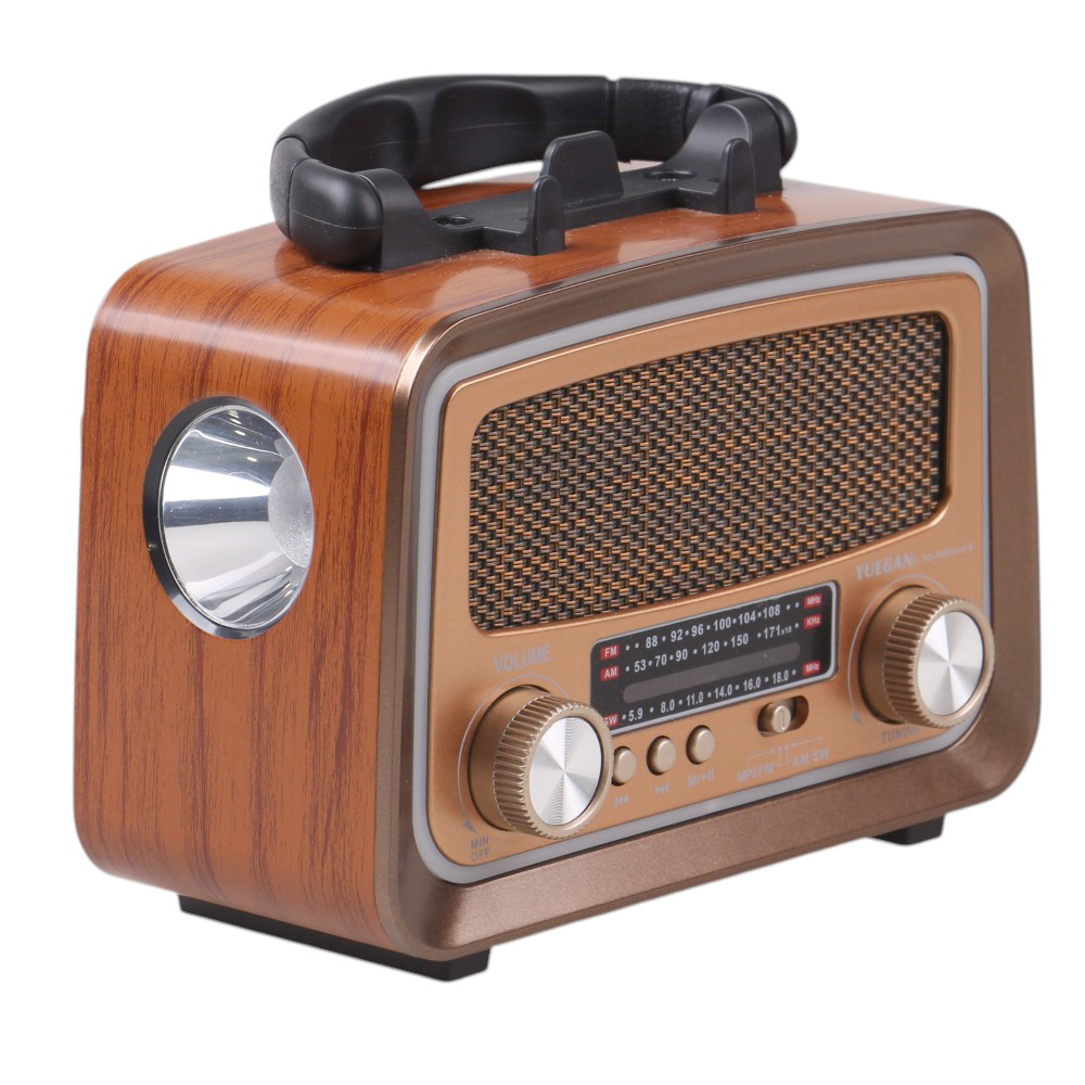 Solární přenosné rádio YG-1086mini-S světle hnědé - náhled 3