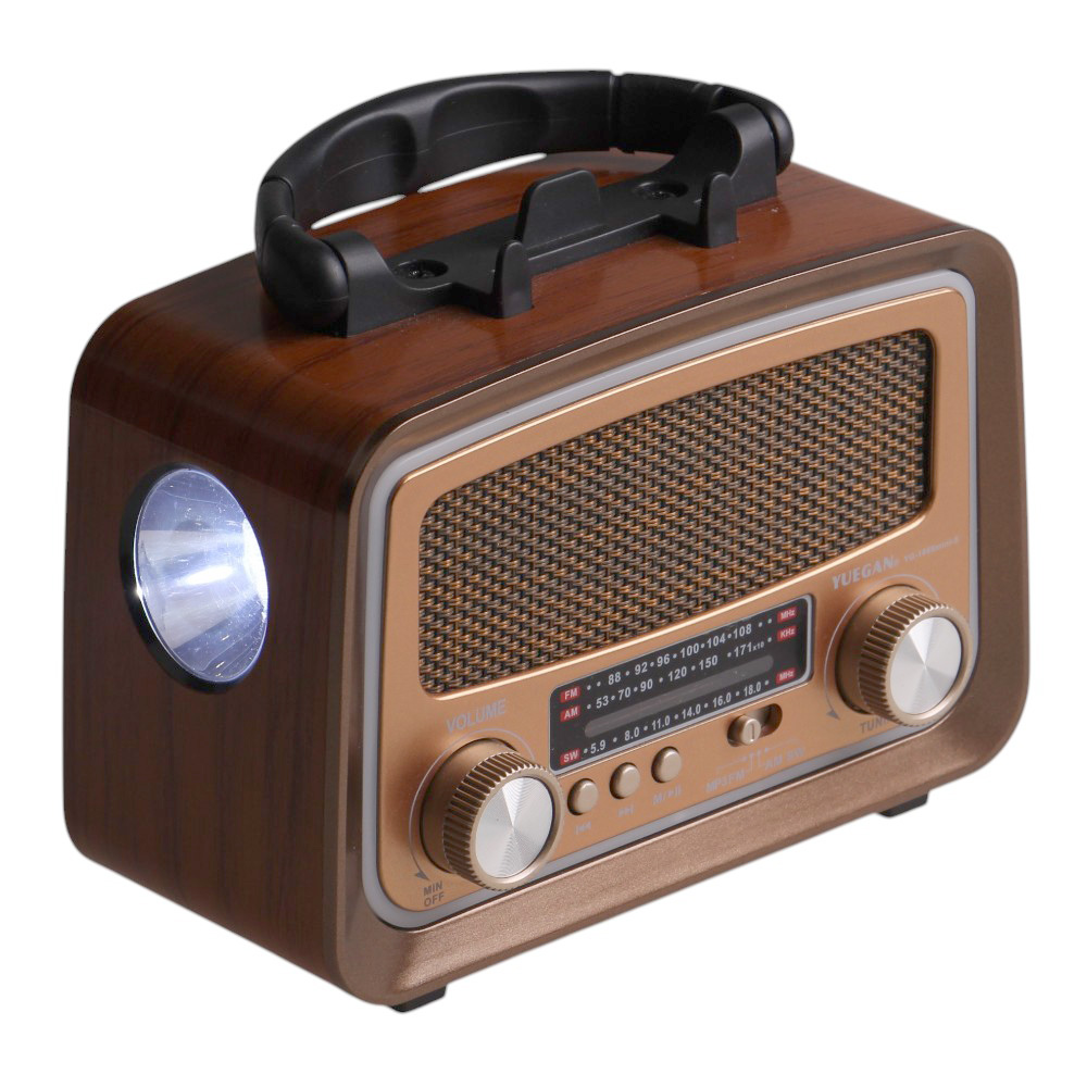 Solární přenosné rádio YG-1086mini-S světle hnědé - náhled 4