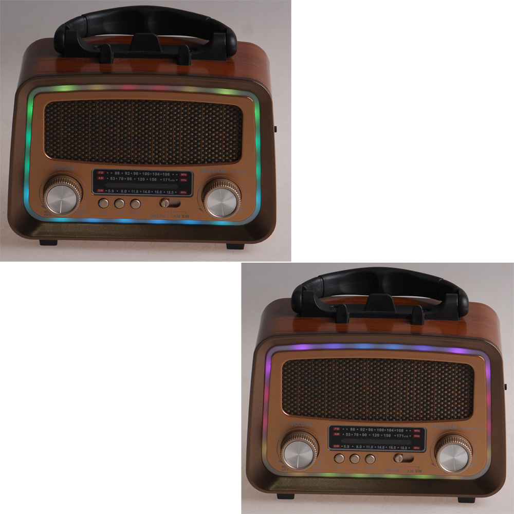 Solární přenosné rádio YG-1086mini-S světle hnědé - náhled 6