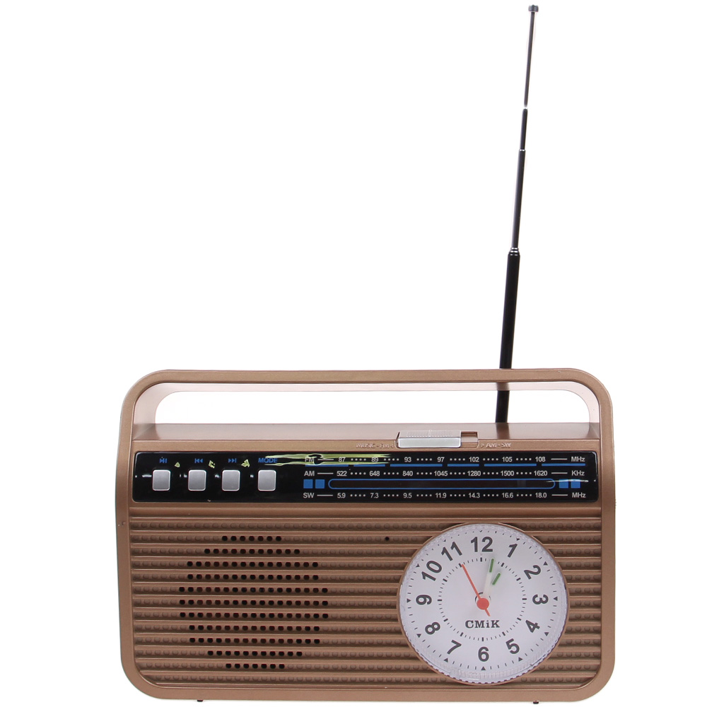 Přenosné retro rádio MK-190 hnědé - náhled 3