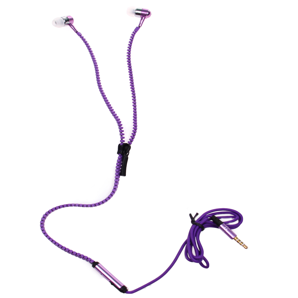 Zipová sluchátka fialová - náhled 1