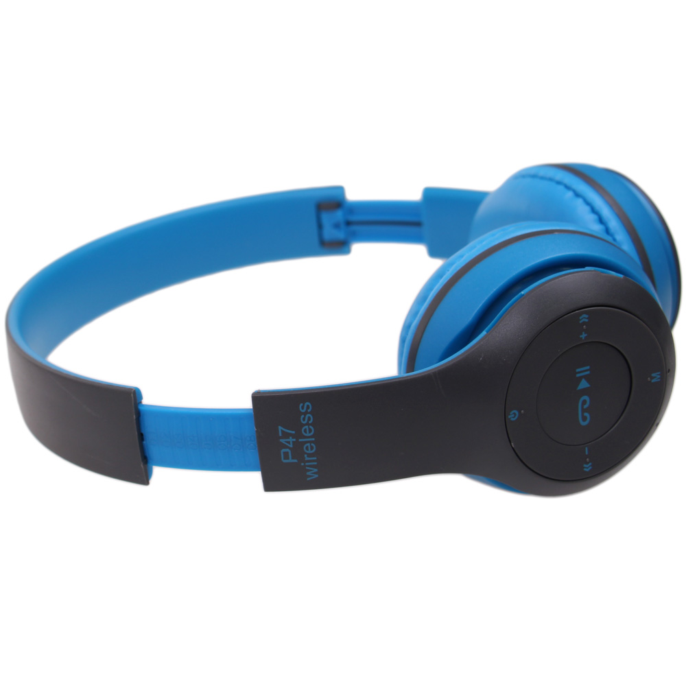 Bezdrátová sluchátka P47 modrá - náhled 3