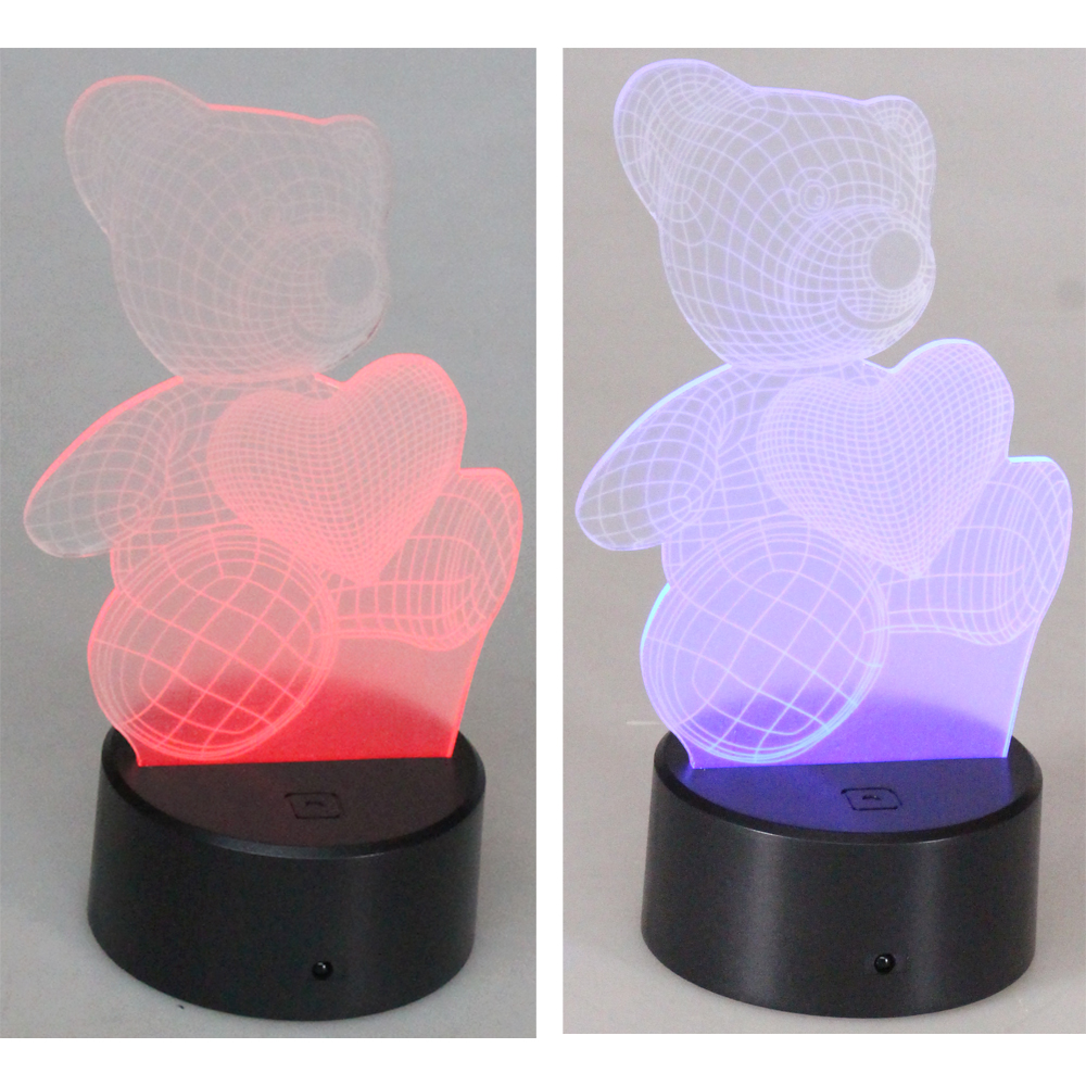 3D lampička medvídek - náhled 3