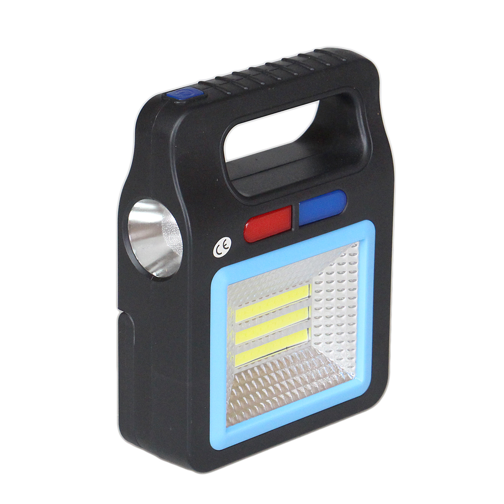 Dobíjecí solární svítilna YX-605 modrá - náhled 1