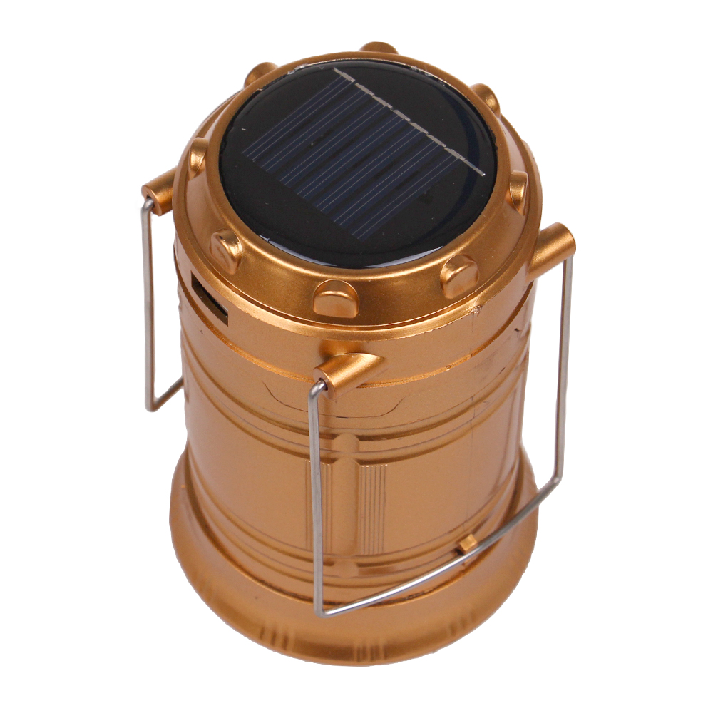 Solární kempingová lucerna SH-5800T zlatá - náhled 2
