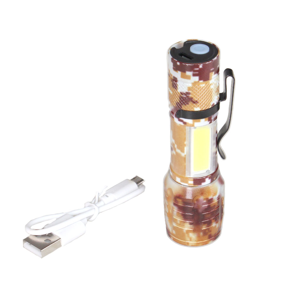 USB svítilna se zoomem maskáčová - náhled 3