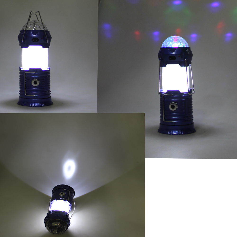 Multifunkční solární LED lucerna modrá - náhled 5