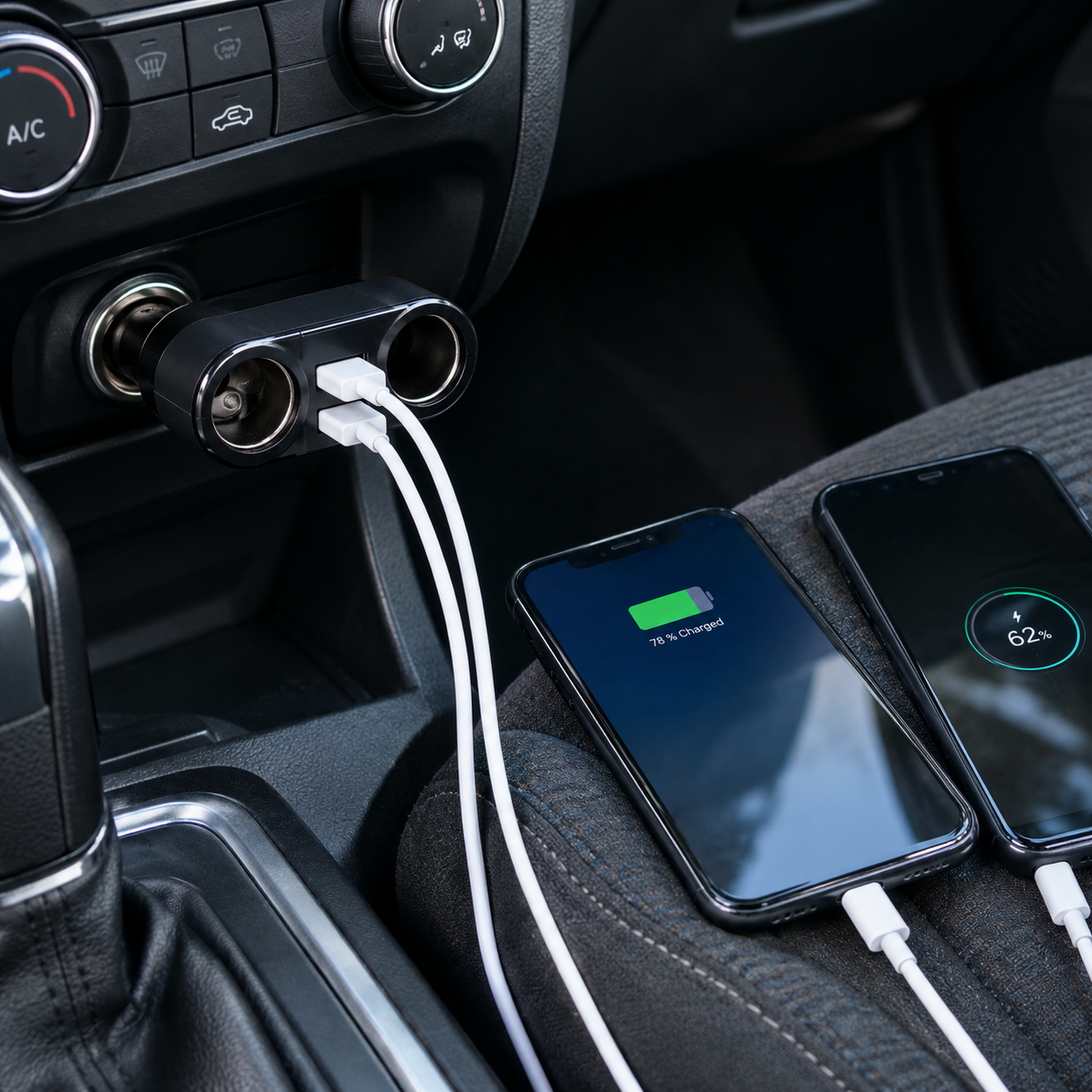 Rozbočka do autozapalovače 2×USB+2×CL - náhled 5