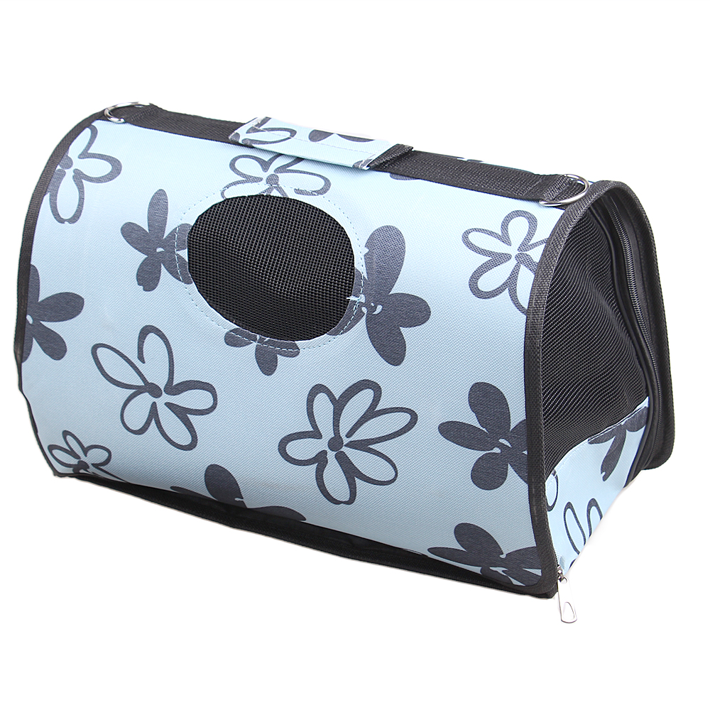 Skládací přenosná taška pro domácí zvířata modrá - náhled 2