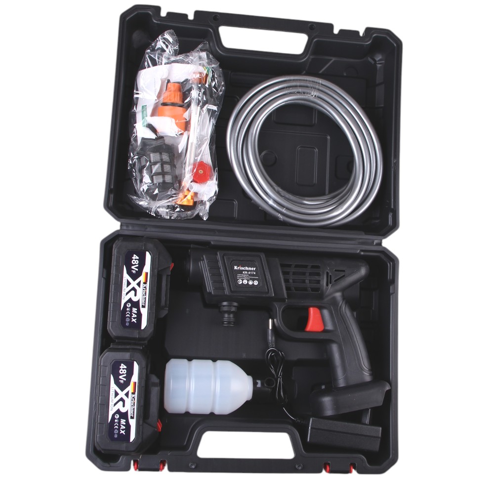 Aku ruční vysokotlaká čistící pistole 48V KR-4174 - náhled 2