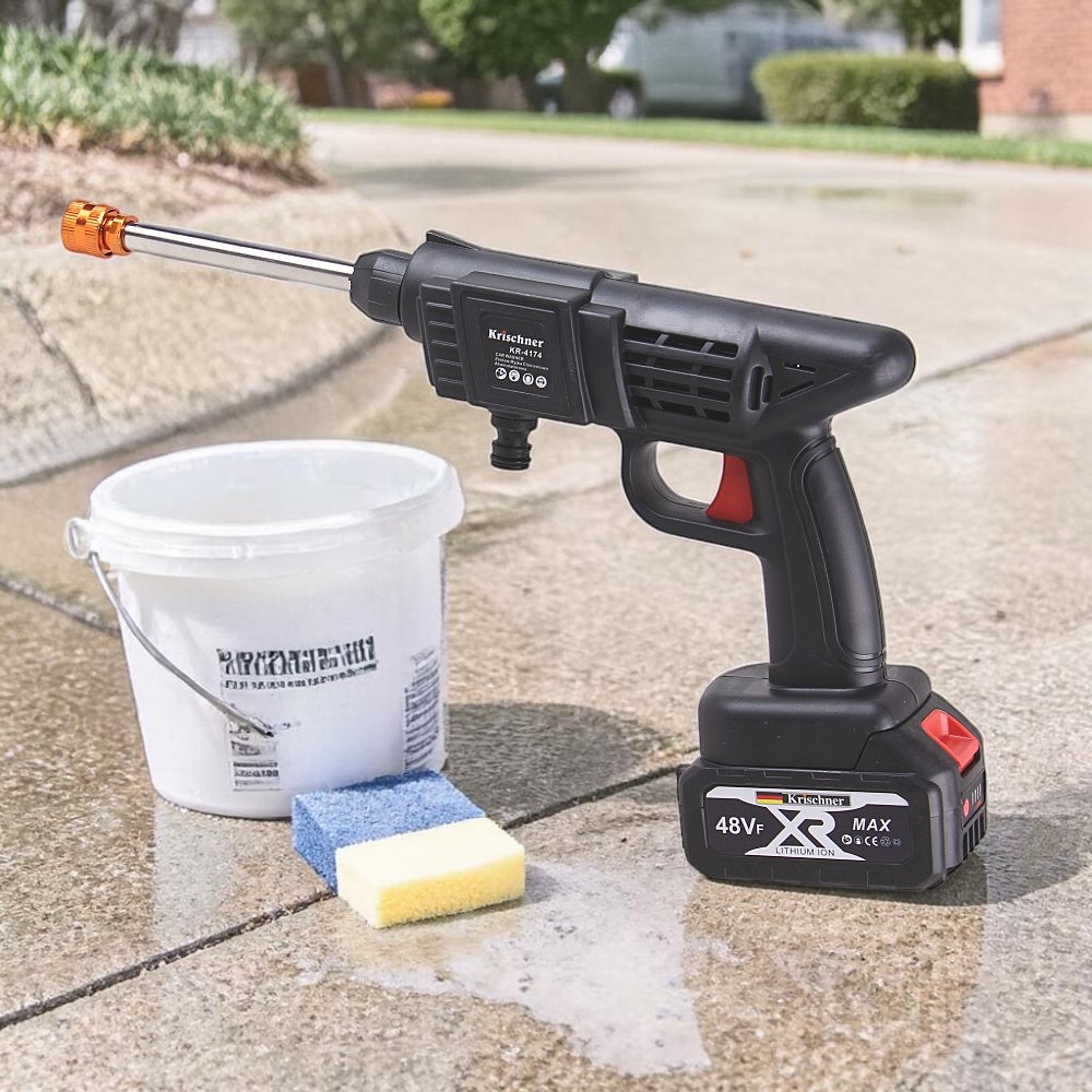 Aku ruční vysokotlaká čistící pistole 48V KR-4174 - náhled 7