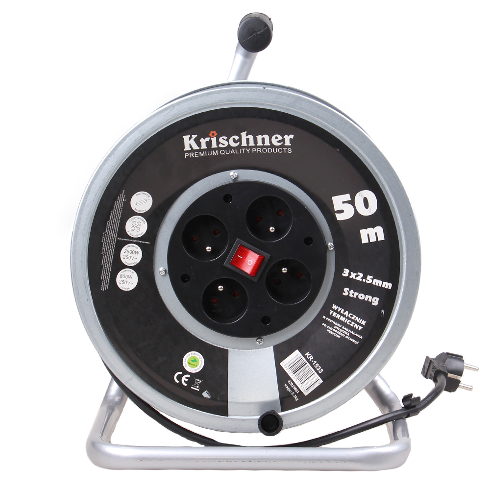 Prodlužovací kabel na bubnu 50 m KR-1533 - náhled 1