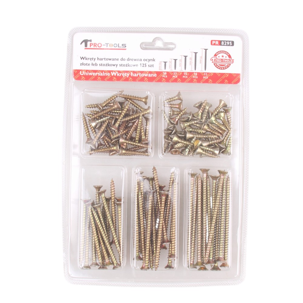 Sada univerzálních vrutů do dřeva 125 kusů - náhled 2