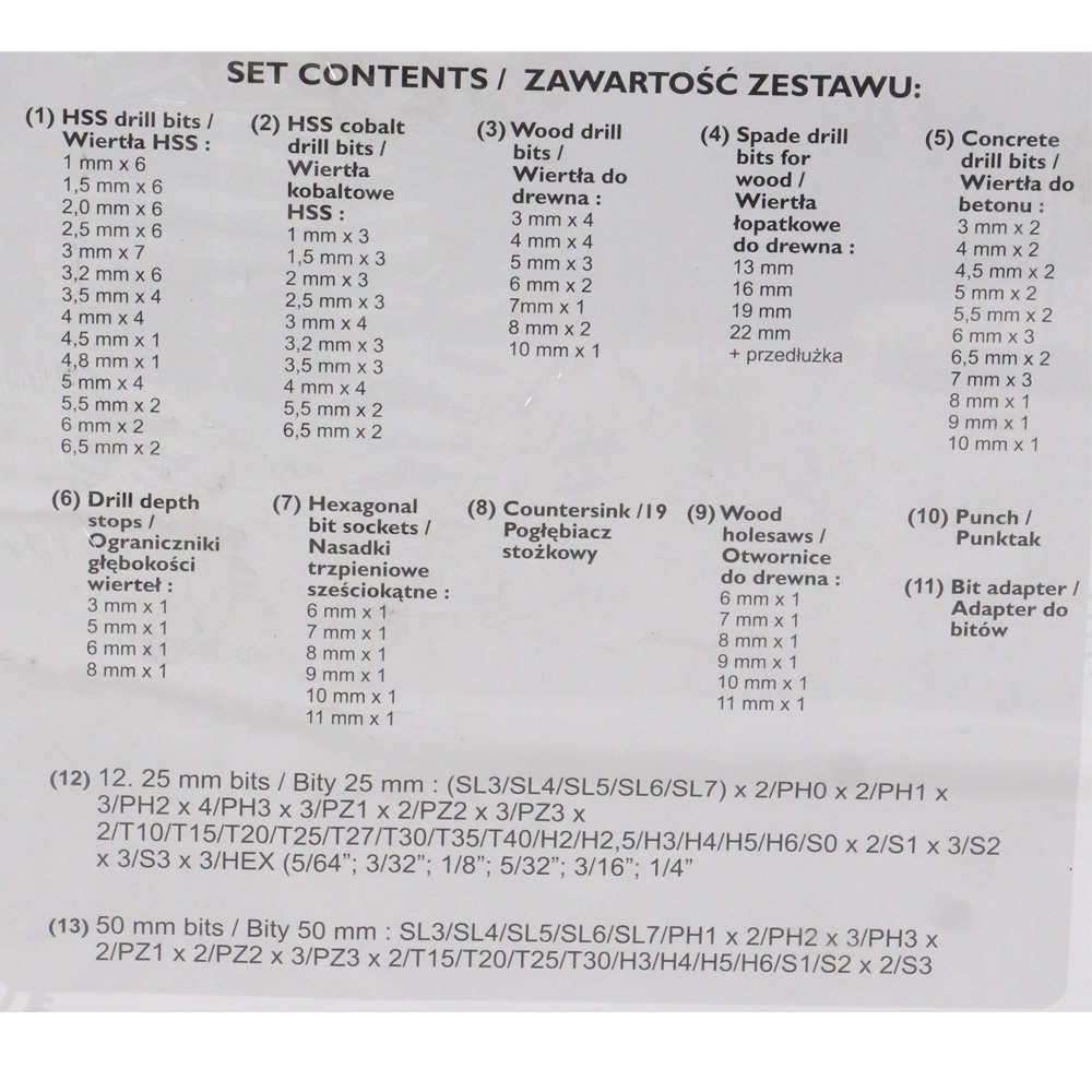 Sada vrtáků a bitů 246 dílů - náhled 4