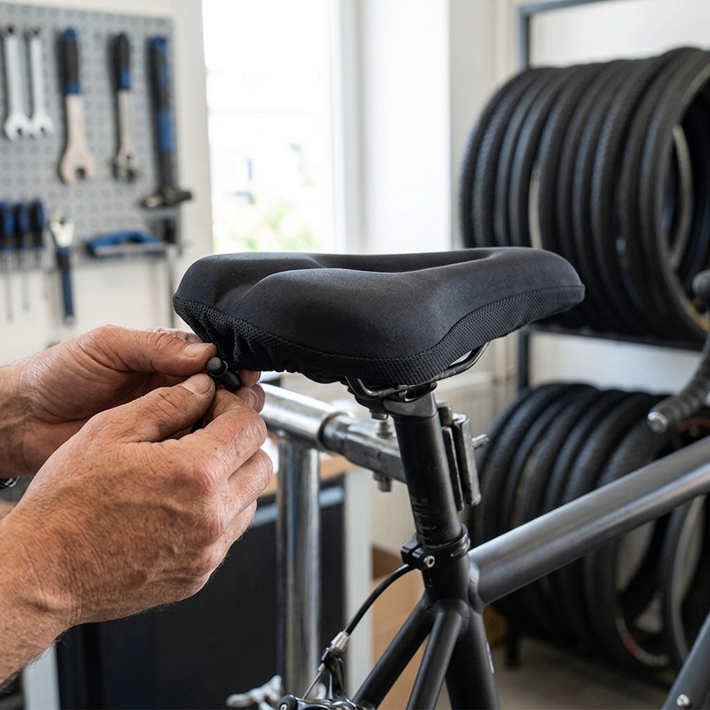 Měkčený potah na cyklistické sedlo - náhled 4