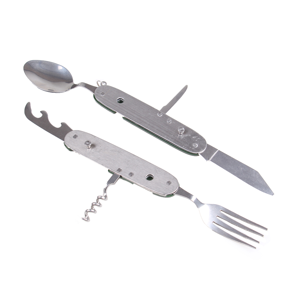 Multifunkční kempingový příbor JIN BIN LI zelený - náhled 3