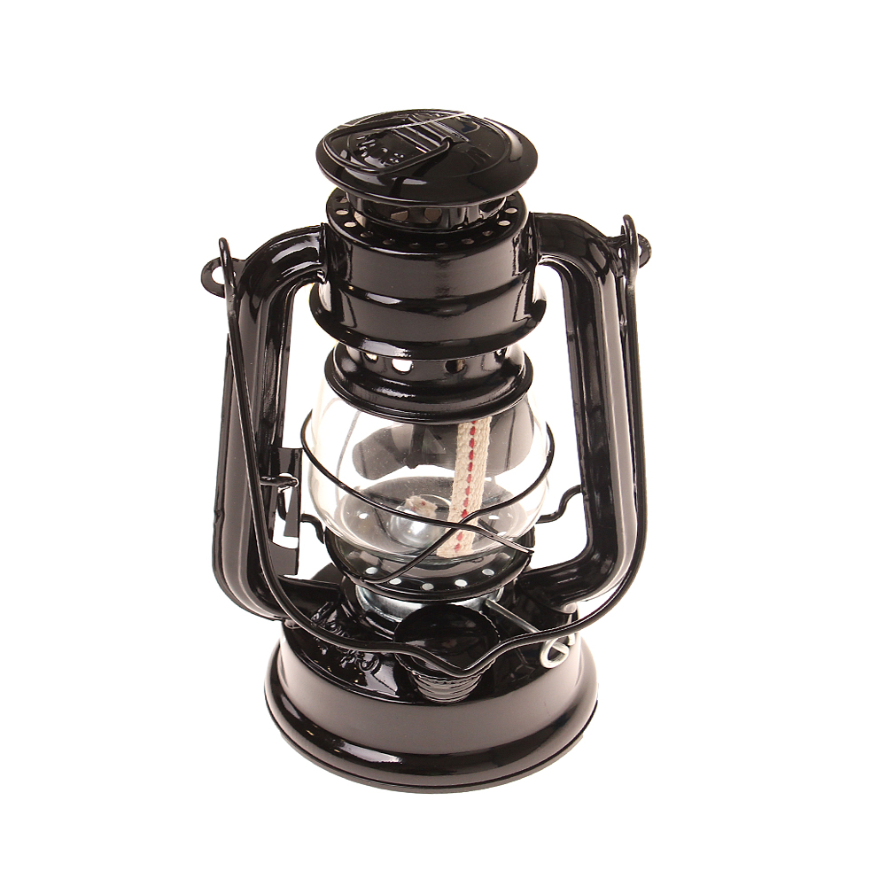 Petrolejová lampa 19 cm černá - náhled 2