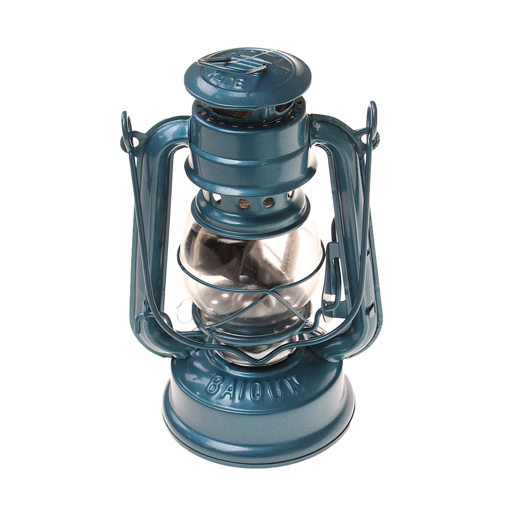 Petrolejová lampa 19 cm modrá - náhled 2