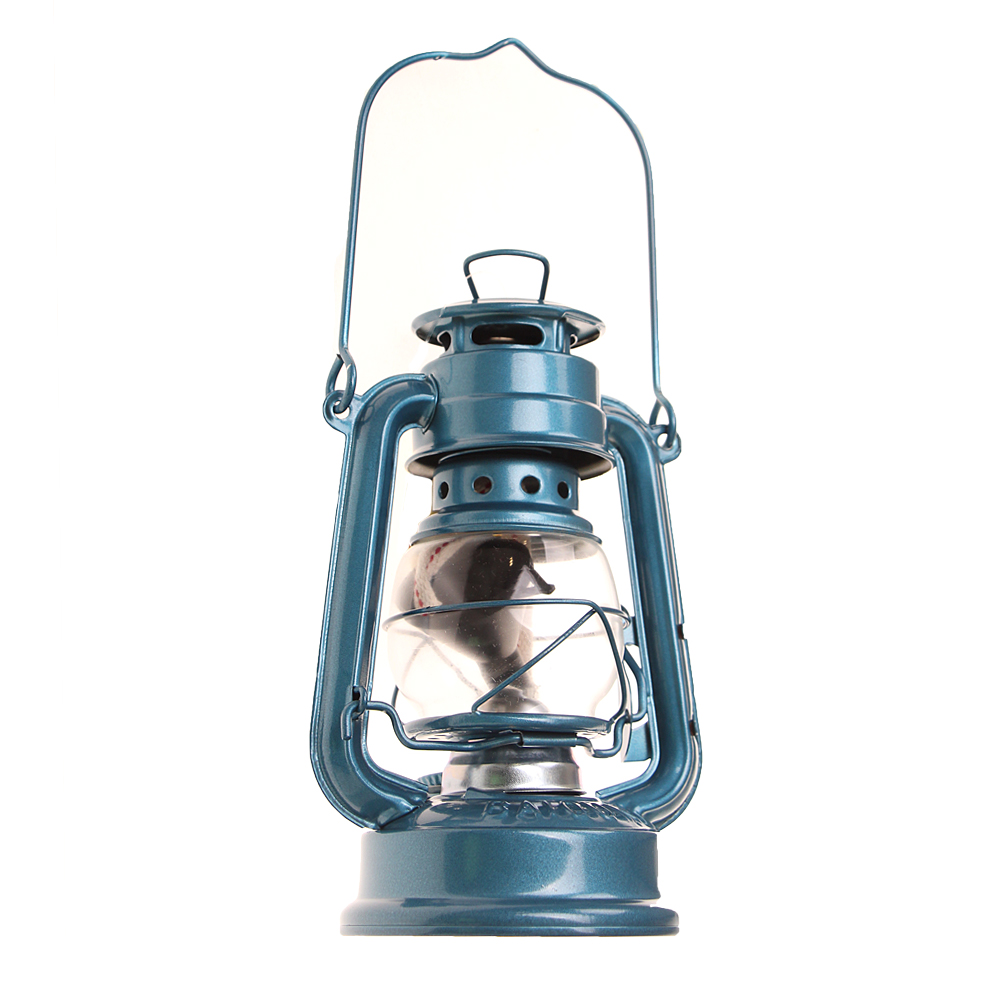 Petrolejová lampa 19 cm modrá - náhled 3