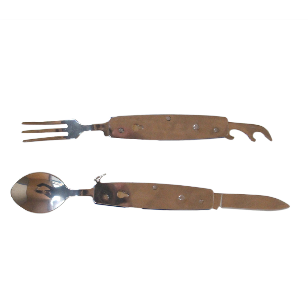 Rozkládací multifunkční kempingový příbor B-SQUL modrý - náhled 3