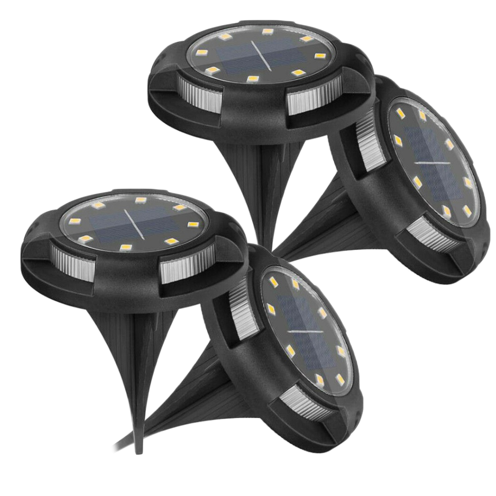 Solární zahradní zápustné LED světlo 4ks - náhled 1