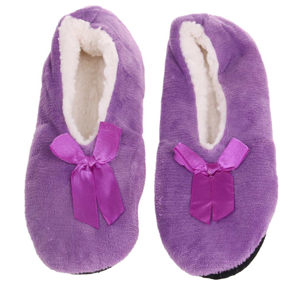 Domácí nazouvací pantofle fialové - náhled 2