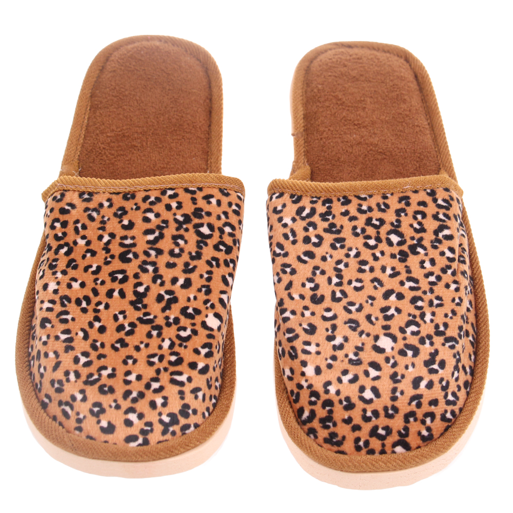 Pantofle domácí leopardí světle hnědé vel.44/45 - náhled 1