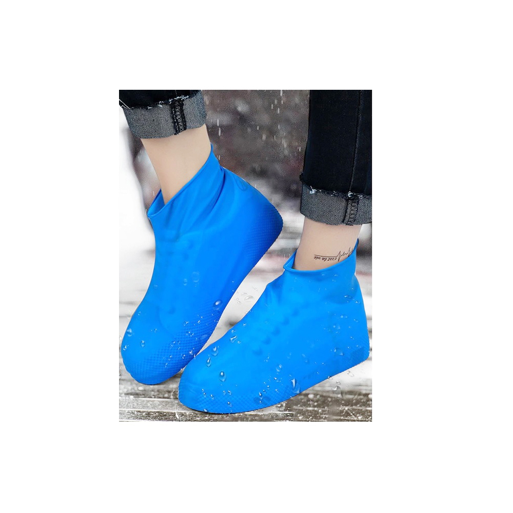 Voděodolné návleky na boty tmavě modré L - náhled 2