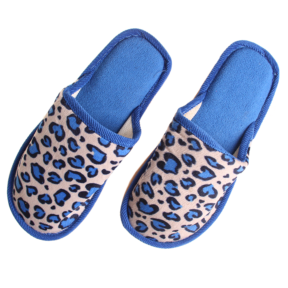 Pantofle domácí leopardí tmavě modré 42/43 - náhled 2