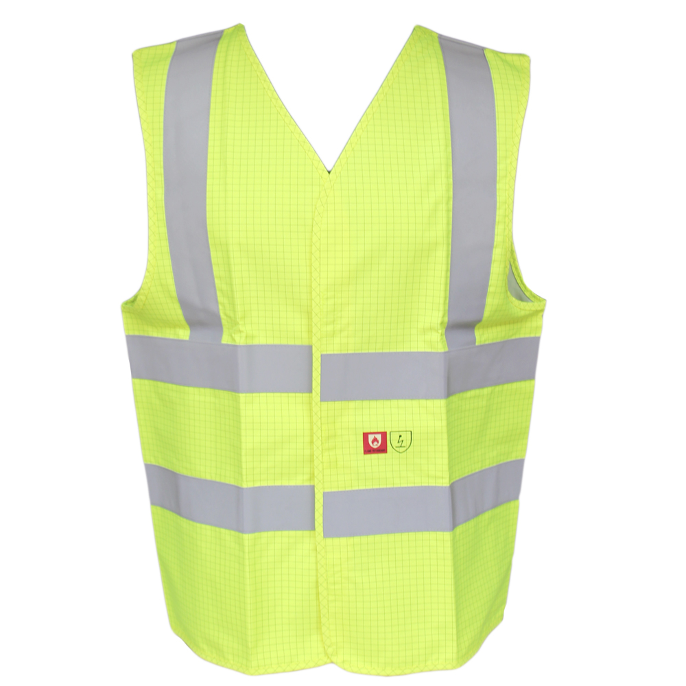 Nehořlavá reflexní vesta žlutá - náhled 2