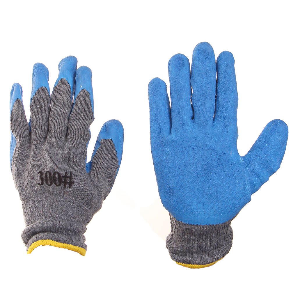 Pogumované pracovní rukavice modro-šedé - náhled 1