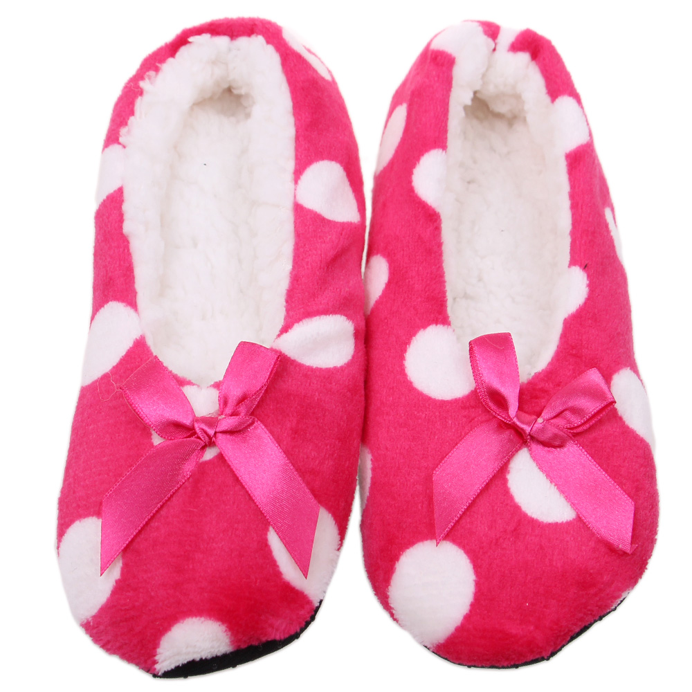 Papuče s puntíky růžové - náhled 1