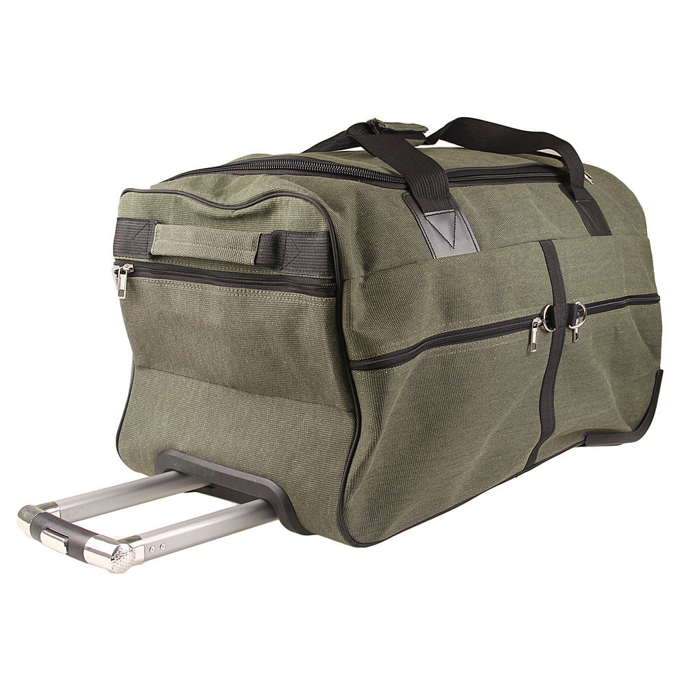 Cestovní taška na kolečkách 78 cm zelená - náhled 2
