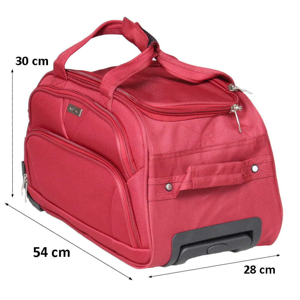 Cestovní taška na kolečkách MRZM červená malá - náhled 2