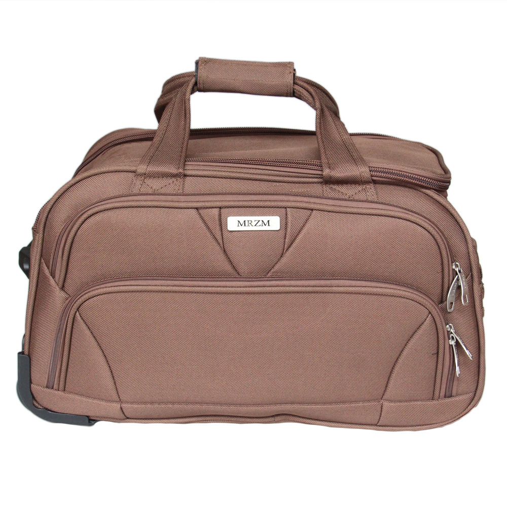 Cestovní taška na kolečkách MRZM hnědá střední - náhled 1