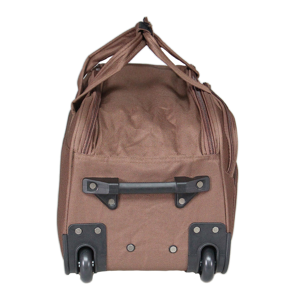 Cestovní taška na kolečkách MRZM hnědá střední - náhled 3