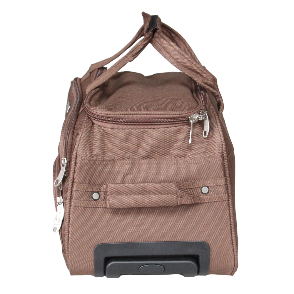 Cestovní taška na kolečkách MRZM hnědá střední - náhled 4