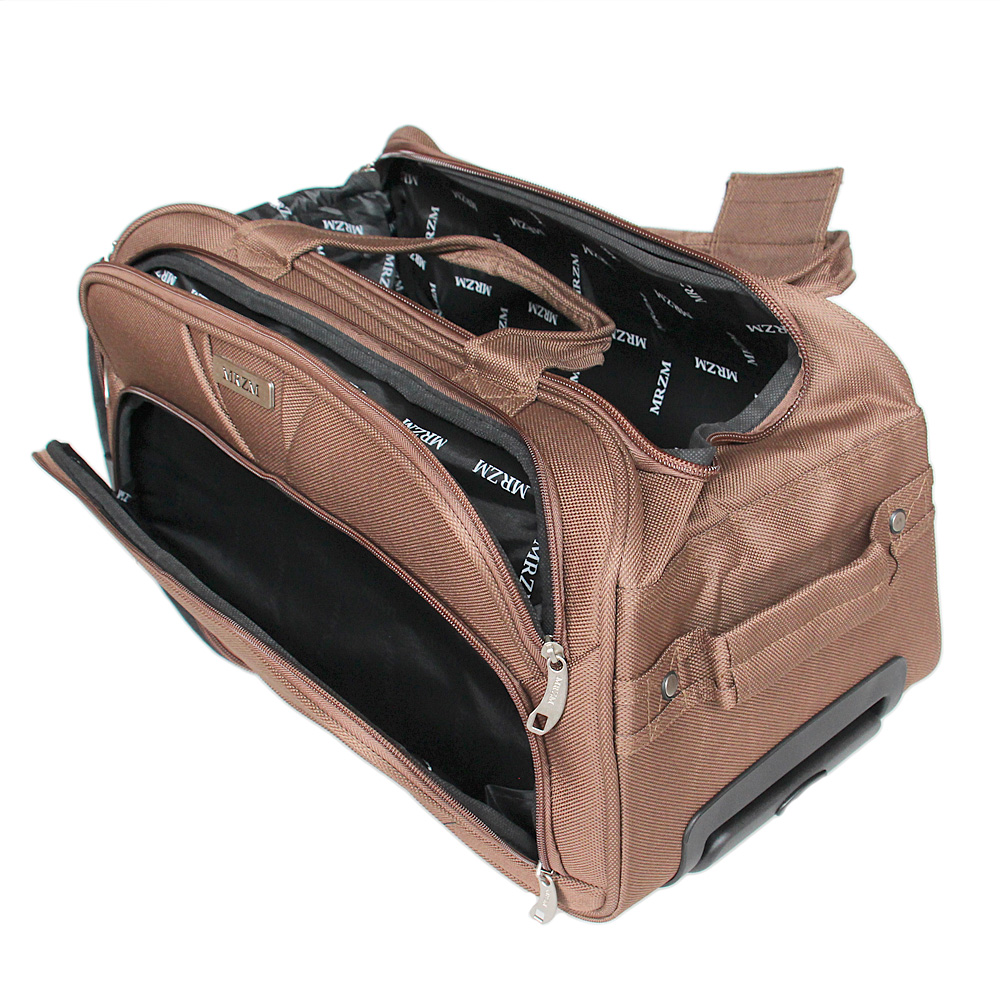 Cestovní taška na kolečkách MRZM hnědá střední - náhled 6