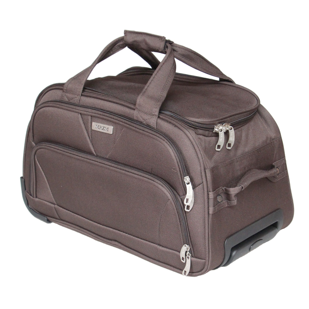 Cestovní taška na kolečkách MRZM tmavě hnědá velká - náhled 2