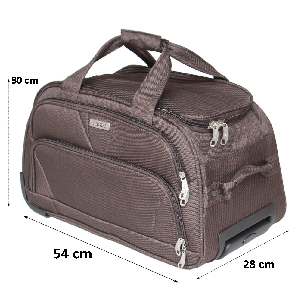 Cestovní taška na kolečkách MRZM tmavě hnědá malá - náhled 2