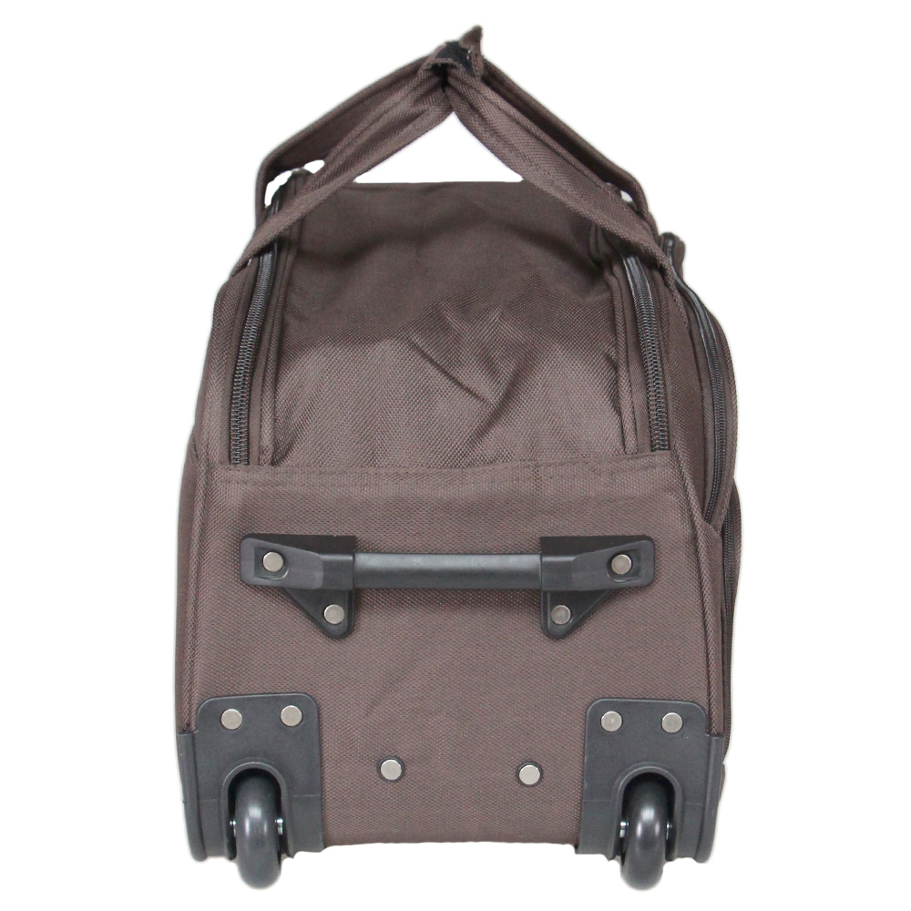 Cestovní taška na kolečkách MRZM tmavě hnědá střední - náhled 3